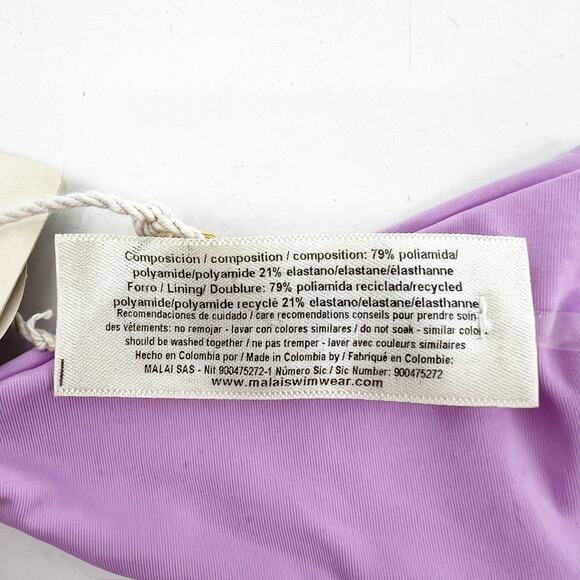 Malai NWT‎ Purple Swim Bralette Top Medium - Picture 4 of 4